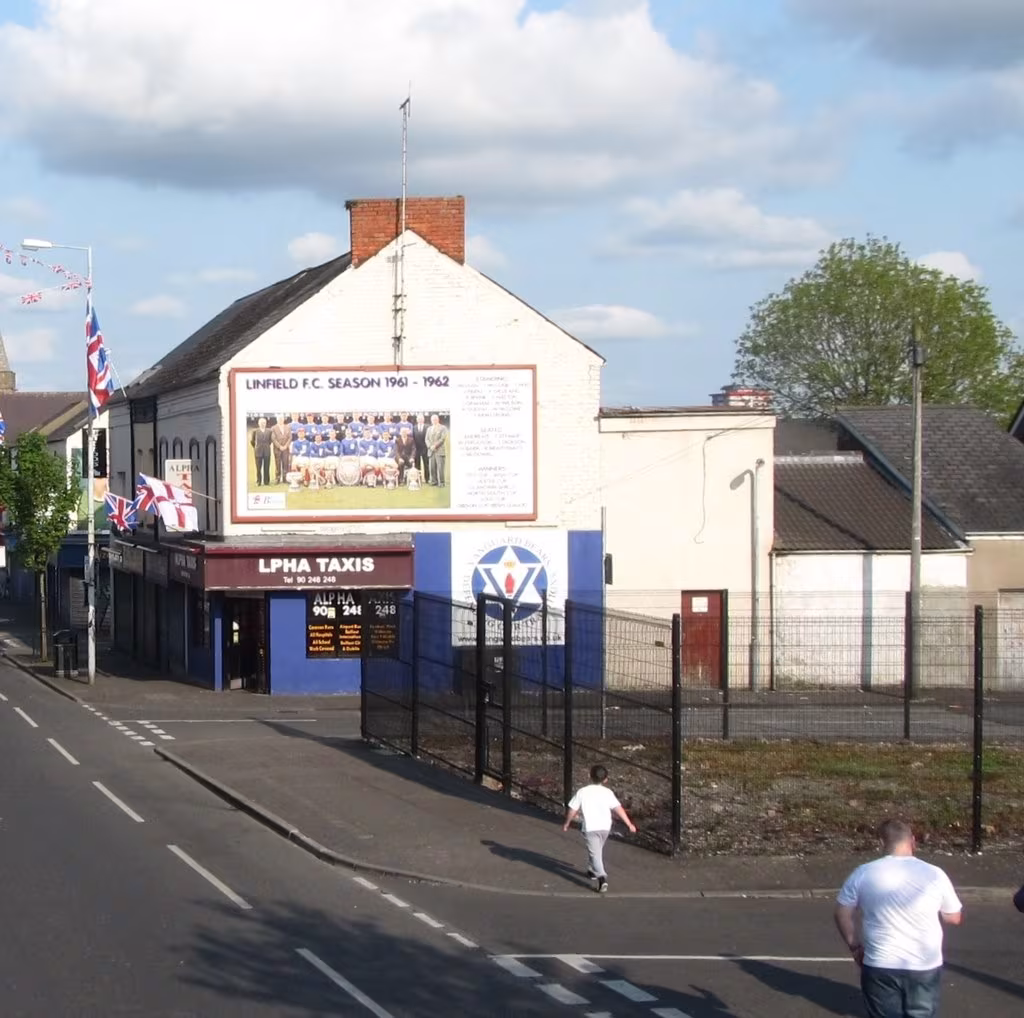 Loyalist murals on the Shankill Road in West Belfast