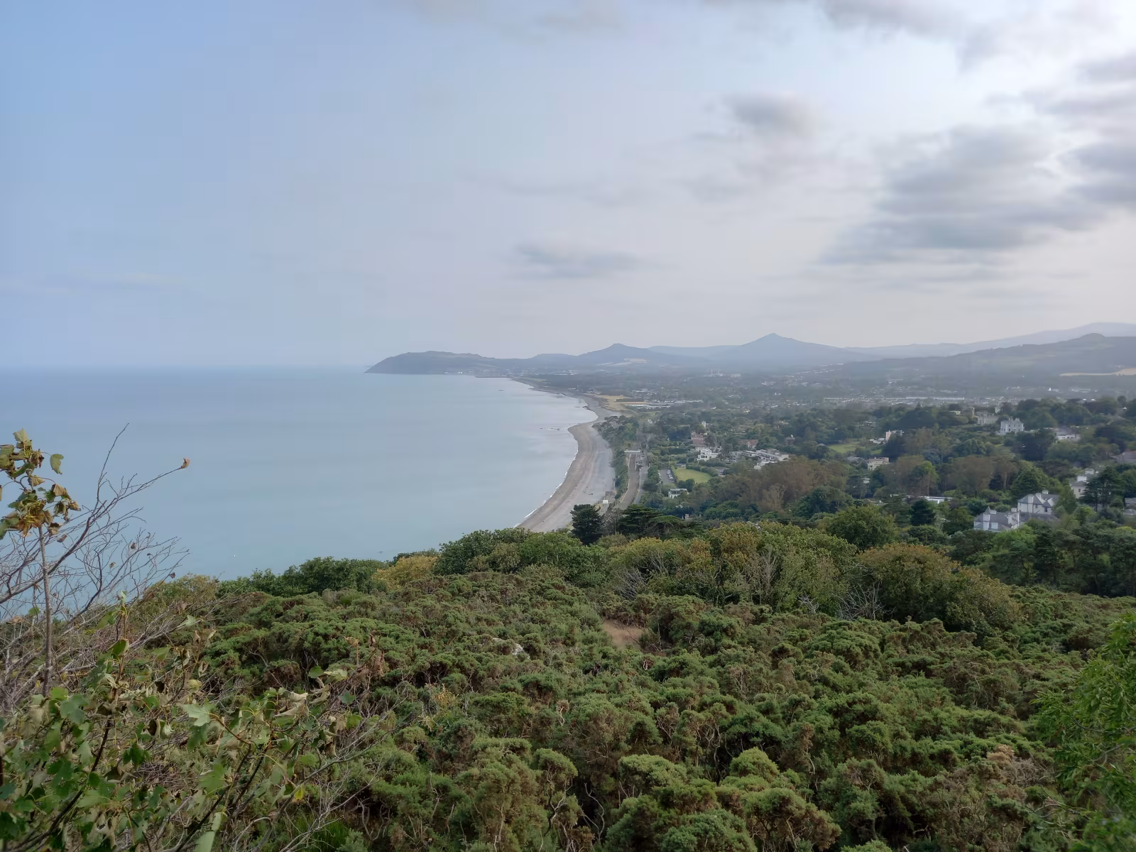 View from Killiney Hill looking south over Shankill and towards Bray Head on the horizon