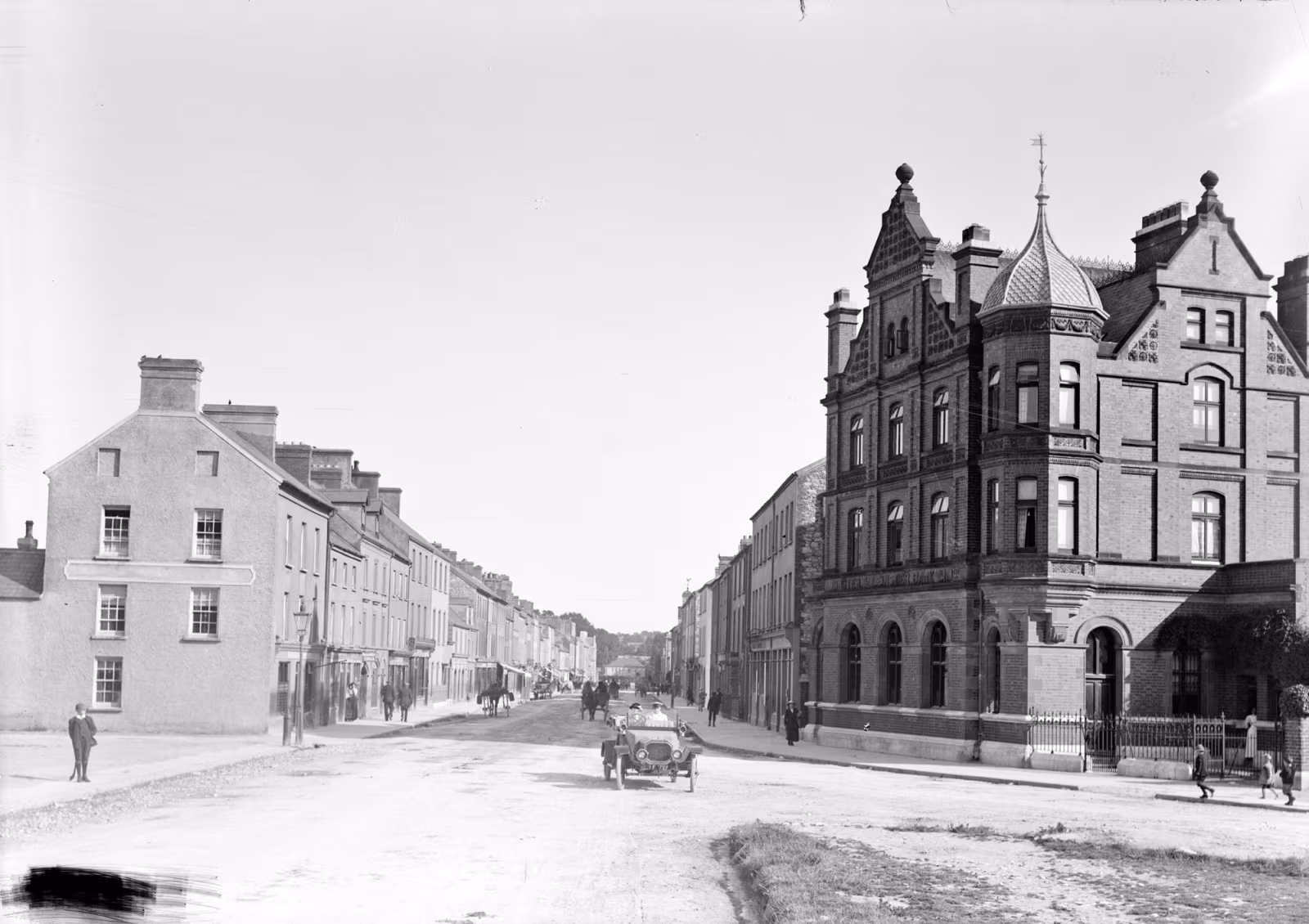 Main Street in Midleton, County Cork, with its historic buildings and town centre
