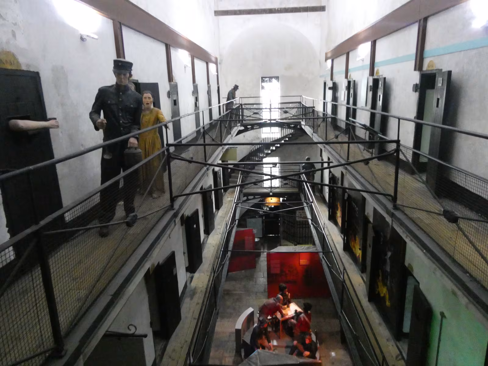 Inside Wicklow Gaol, one of the main cell corridors